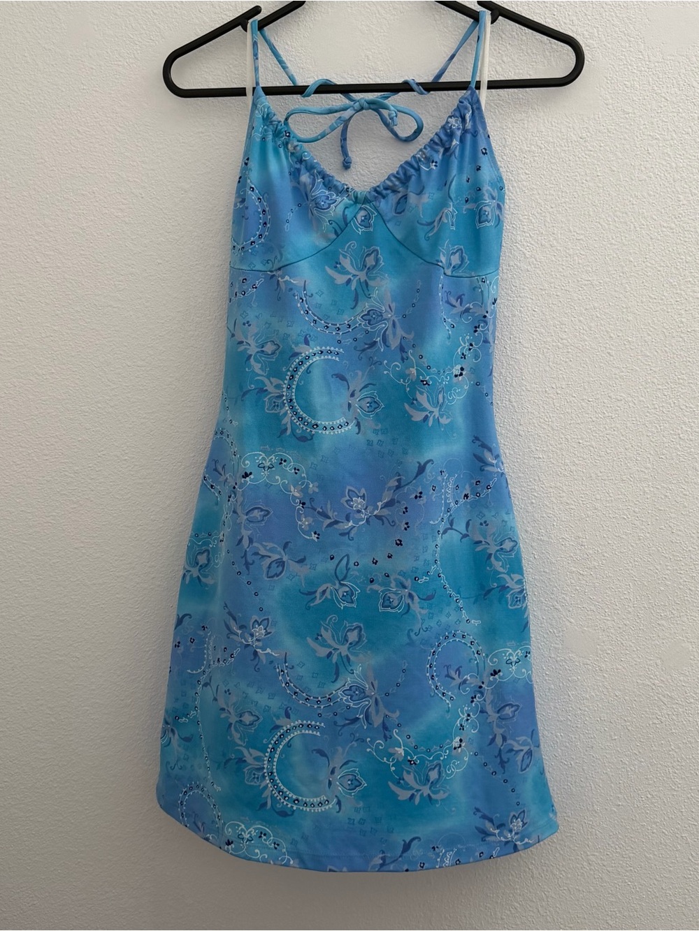 Finesse Y2K floral paisley print Swim Coverup Dress - M